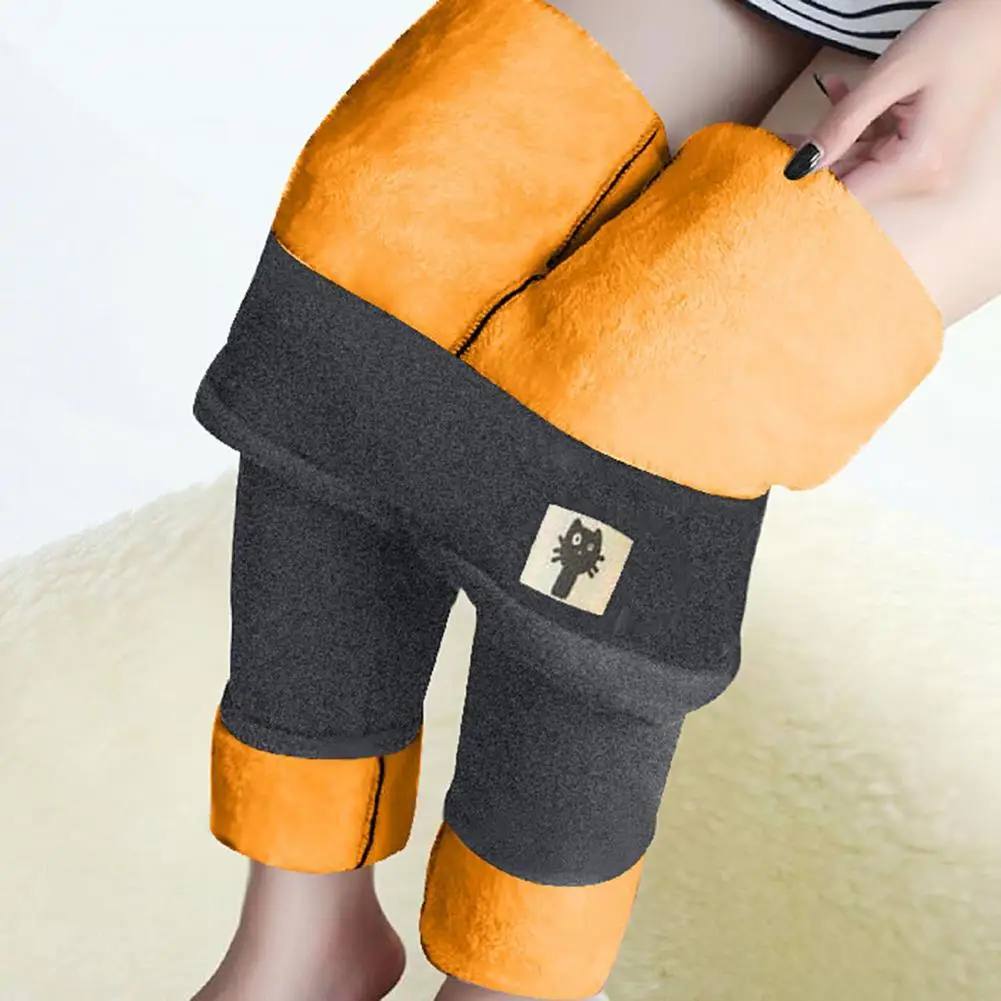 

Женские леггинсы, утепленные плюшевые осенне-зимние теплые брюки, эластичные облегающие Женские брюки, ветрозащитные утепленные термобрюк...