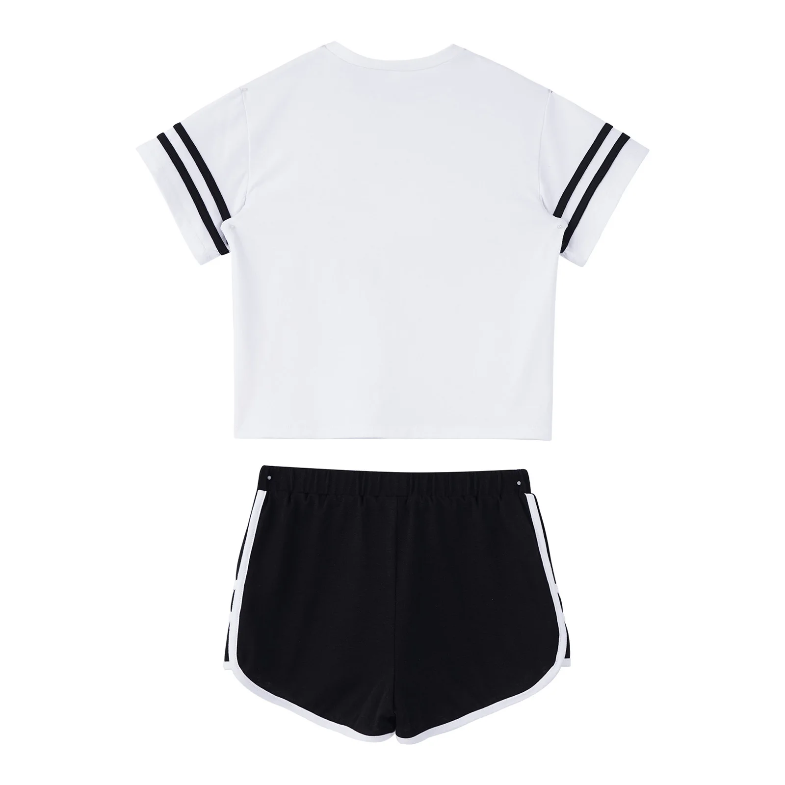 Комплект детской летней одежды для девочек 2021 детская спортивная футболка +