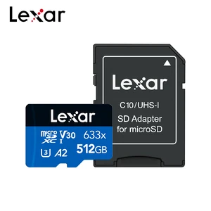 Карта Micro SD Lexar, высокопроизводительная карта 633x microSDXC 512 TF до USH-I 100, карта памяти A2 U3 V30 C10, МБс. ГБ