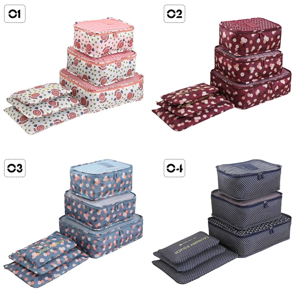 6 шт полиэстер Портативный сумка для хранения одежды органайзер 40*30*13 см складной