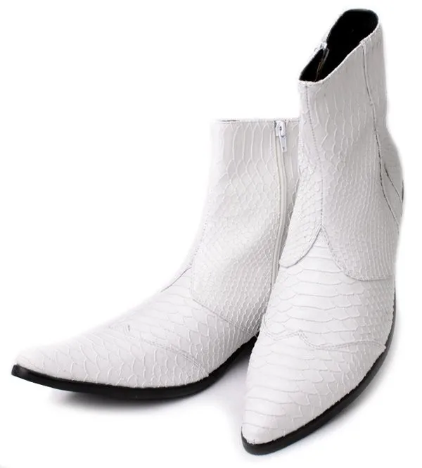 Christia Bella С классическим острым носком размера плюс мужской белый и боковой