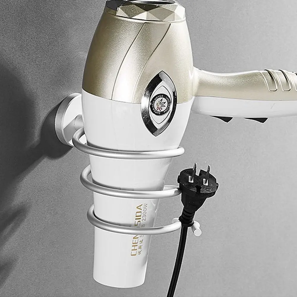 Ванная комната фен стойка настенное пространство Алюминий Фен держатель стеллаж