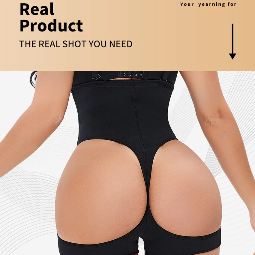 

High Waist Tummy Control Zipper Shapewear Abdominal Compression Butt Lifter Slimming Body Shaper Underwear Modeling Strap Girdle