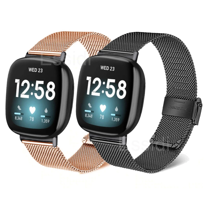 Новый сетчатый Браслет Essidi Миланская петля для часов Fitbit Versa 3 4 браслет из