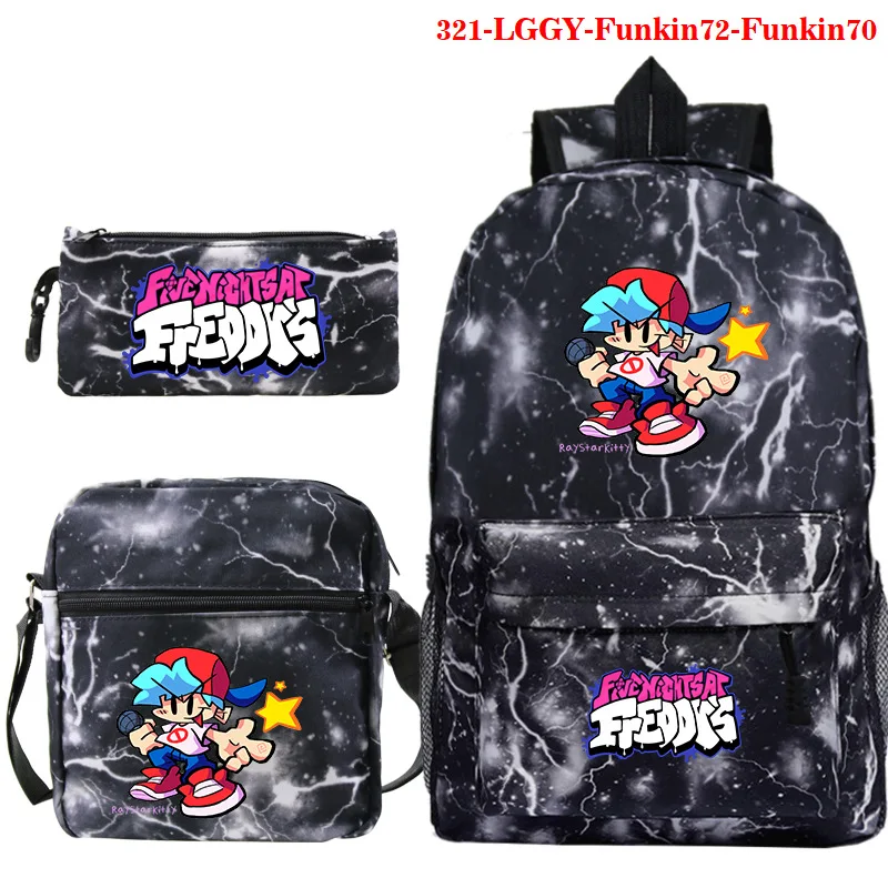 

Cartoon Friday Night Funkin Backpacks For Girls Boys 3 Pcs/Set School Backpack Rucksack Teens Bookbags Print Knapsack Mochilas