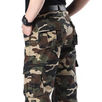 men combat military work overalls straight tactical pants camouflag cargo pants multi pocket baggy casual cotton slacks trousers