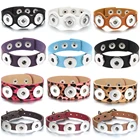 Новая кнопка оснастка ювелирной из плетеной кожи, ручной работы, 3 кнопки, браслет с украшением в виде кнопки Fit 18 мм кнопки DIY имбирь браслеты с подвесками