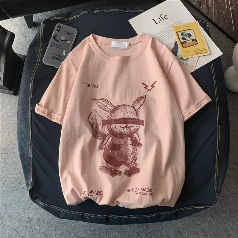 

Best Highest Men's T-shirt Loose Trend Half Sleeve Clothes Men's T-shirt Oversized Summer Cartoon Anime Print Top