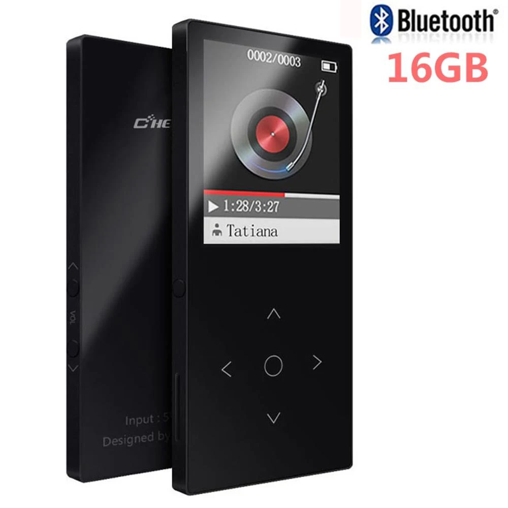 ChenFec C8 Высокое качество 16 Гб Bluetooth 4,2 MP3 музыкальный плеер цветной экран меню с fm-радио, рекордер, поддержка SD до 128 ГБ