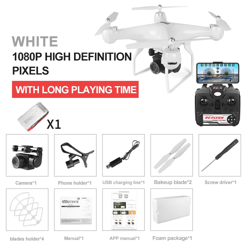 W3 1080P Cam 1B Радиоуправляемый Дрон 4K Квадрокоптер с Wi-Fi FPV электрическая Регулировочная камера Квадрокоптер 25 минут игра время игрушка для ребенка Дрон VS SG901 E58 - Цвет: W3 1080P Cam 1B