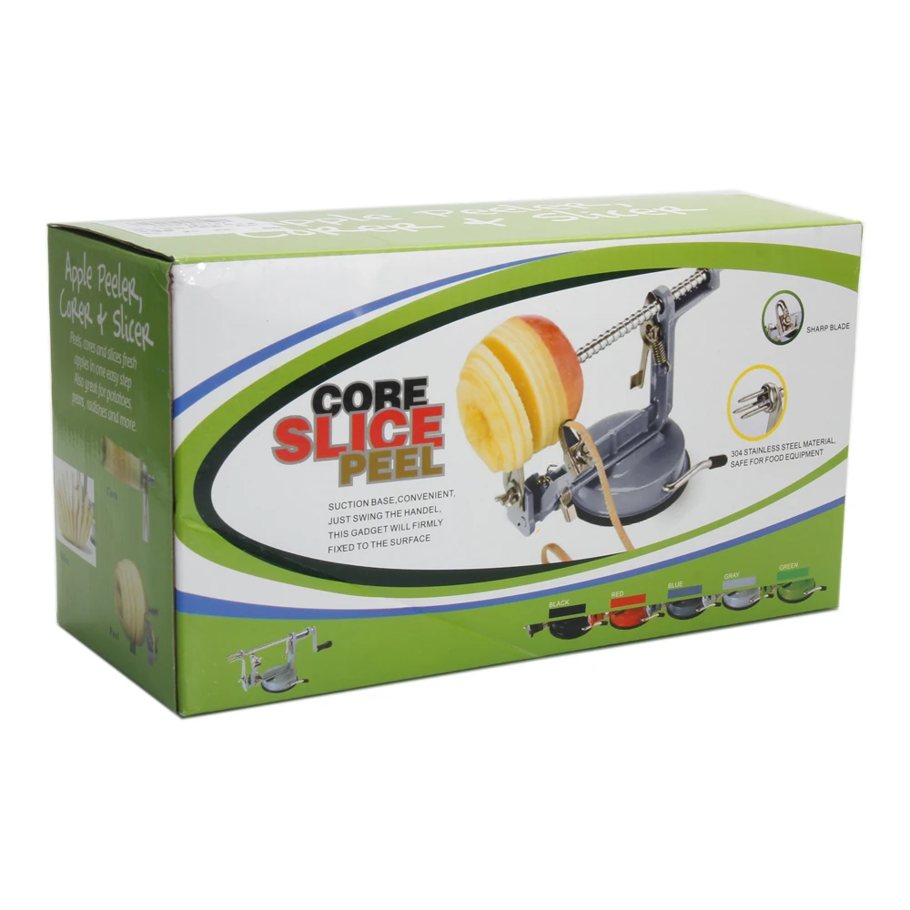 

3-in-1 Stainless Steel Hand-cranking Apple Peeler Slicer Peeler Adjustable blades adapt to various shapes and varieties of apple