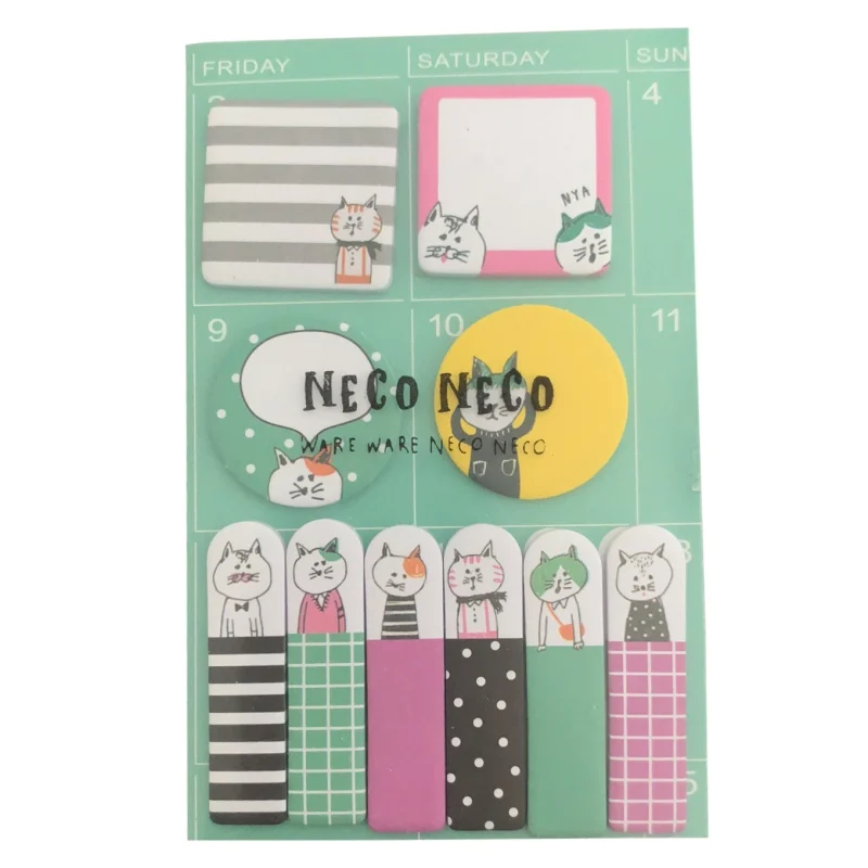 Home Office Cute Cartoon Sticky Notes Memo Pad Diary Stationery Flakes Scrapbook Decorative Sticky