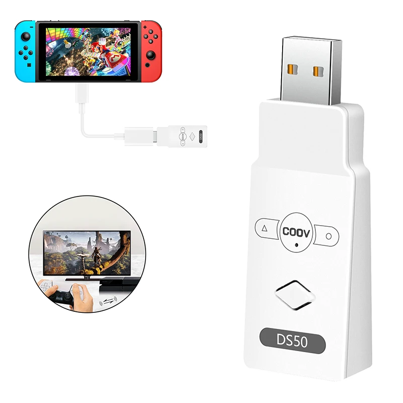 

Wireless Bluetooth Conversor Adapter for PS5 / XBOX ONE S / PS4 Game Controller for PS4 PS3 Nintendo Switch Switch Lite PC