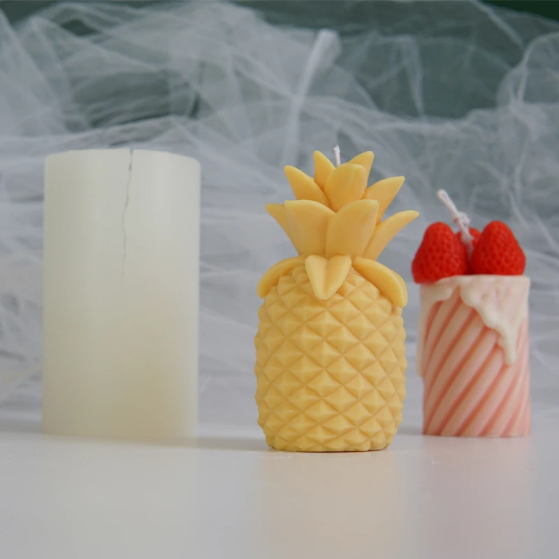 Искусственная силиконовая форма для свечей ананаса изготовления домашняя