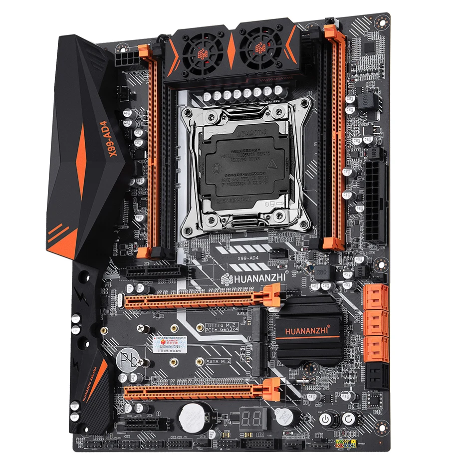 Verkaufen HUANANZHI X99 AD4 V 2,0 X99 DDR4 Motherboard Kit Set CPU Für Intel XEON E5 LGA2011-3 Alle Serie DDR4 RECC Nicht-ECC Speicher M.2 NVM