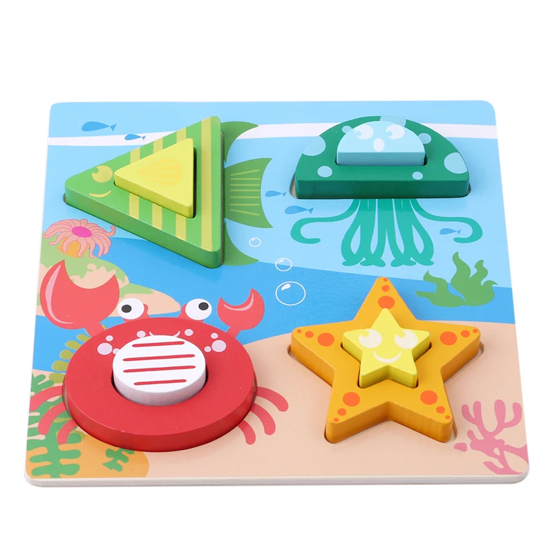 

New Kid Educational Toys Baby Kids Wooden DIY Puzzle Cartoon Classic Cute Child Puzzle Toy Learning Educational Child Jigsaw Toy