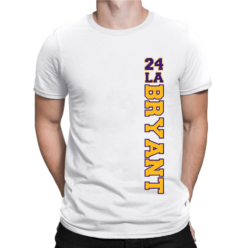 Мужская футболка с буквенным принтом Kobe Bryant хлопковая повседневная одежда