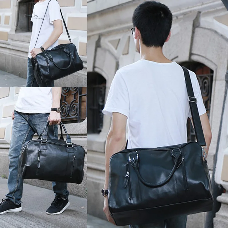 Мужская Дорожная Сумка TIDING из натуральной кожи брендовая Портативная сумка в