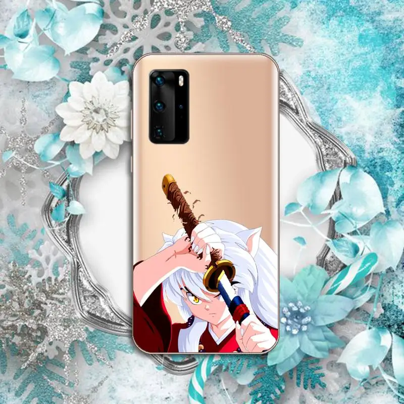 

Inuyasha anime Phone Case Transparent for Huawei P honor 8 10i 20 30 40 smart 2019 high quality Anti-fall capa