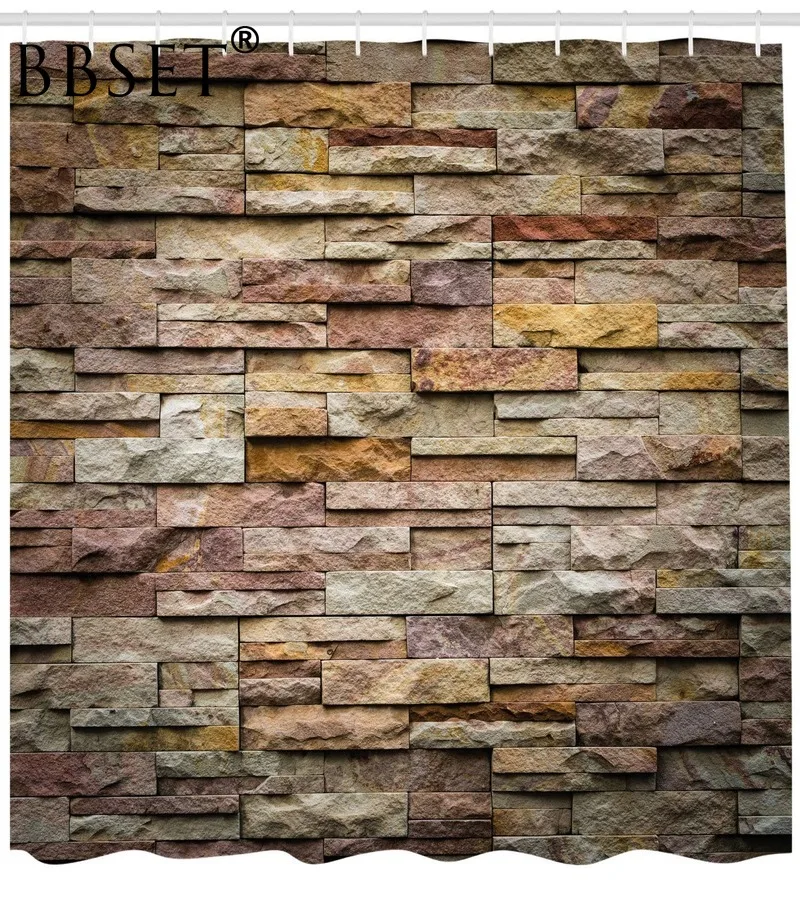 Мраморная душевая занавеска городская кирпичная шиферная каменная стена с