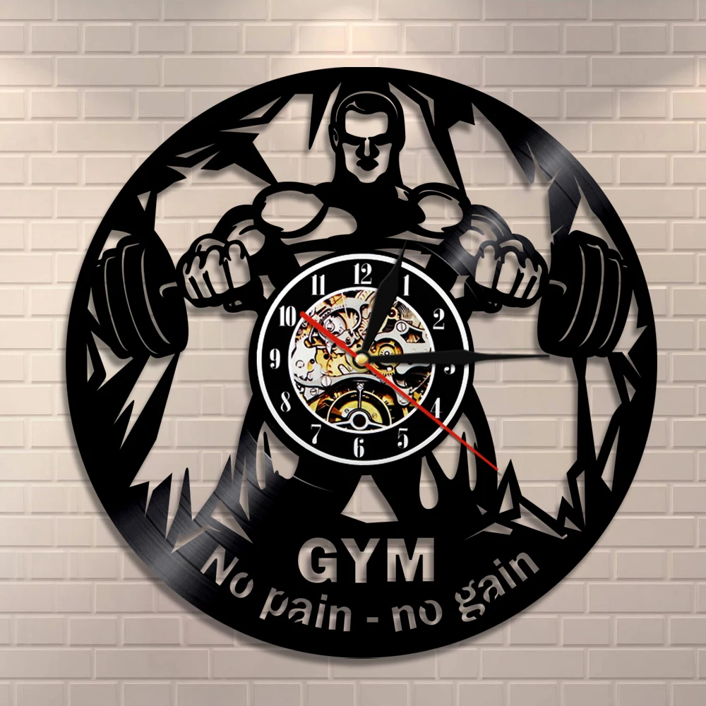 Настенные часы для тренажерного зала настенные с виниловой записью без боли