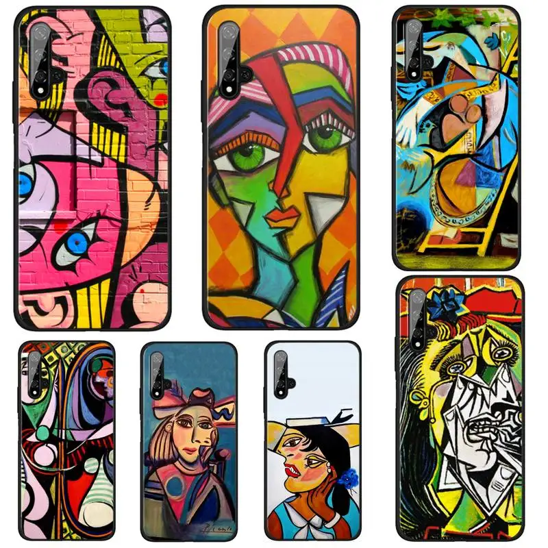 

Picasso Abstract Art Painting Phone Case For Huawei Honor Y 7 2019 6p 8s 20 30 Pro 9 S Psmart V30 Pro Honor8 9 10 Lite Simple