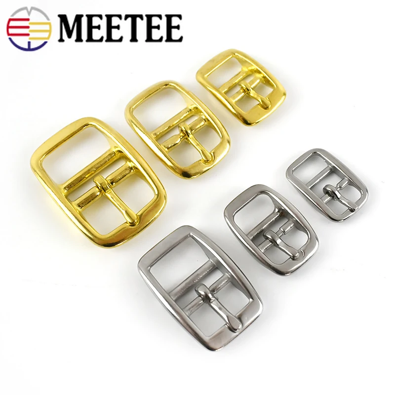 Meetee 2/5 шт. 16/20/26 мм пряжка для ремня из чистой меди металлические латунные пряжки с