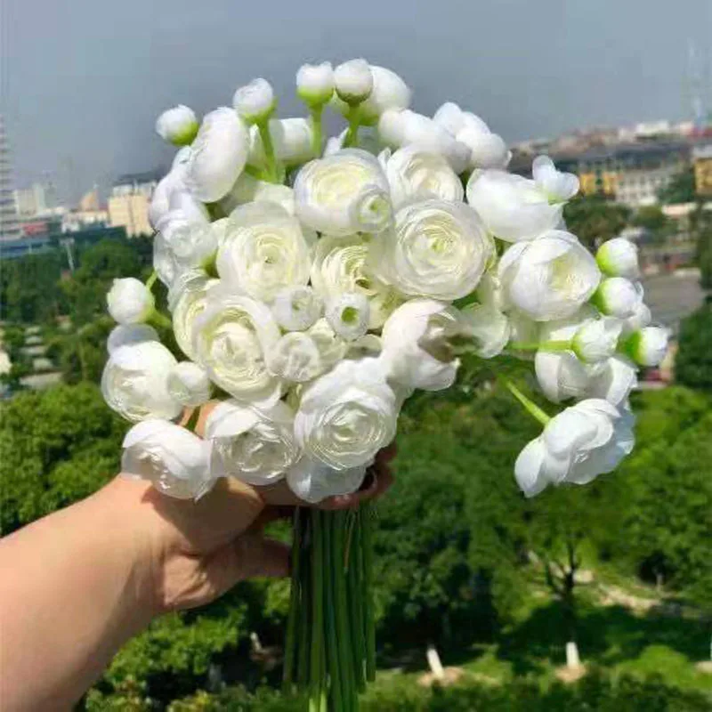 

Simulation Bouquet Small Fresh 6 Forks 24 Head Letter Small Tea Plum Bride Holding Flowers Fake Flowers Northern Europe Peony Fl