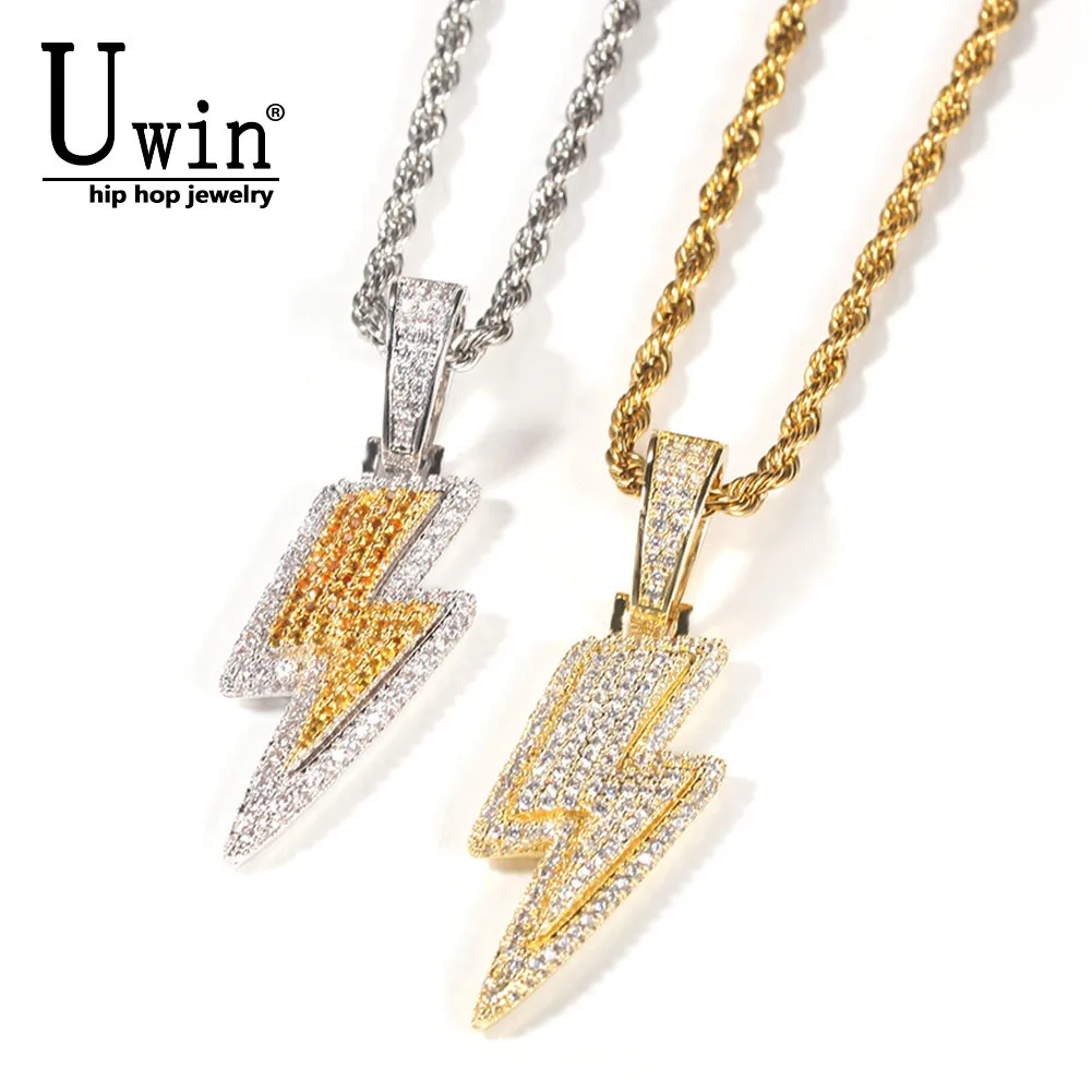 

Подвеска с молнией Uwin, для мужчин и женщин, цепочки в стиле хип-хоп