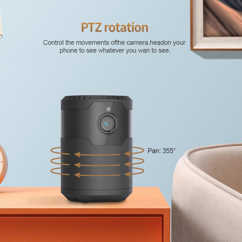 

INQMEGA Baby Monitor 1080P HD Night Vision Mini Wifi Battery Camera Wireless 360 Smart Home AI Surveillance 2-Way Audio V380 App