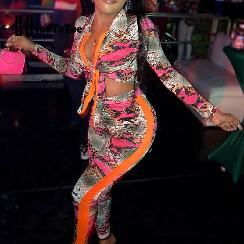 Модный повседневный укороченный топ с длинными рукавами и принтом сбоку в