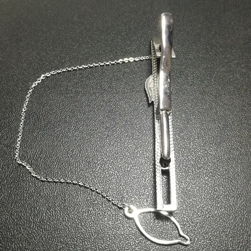 Мужские ювелирные изделия натуральный настоящий сапфир зажим для галстука стиль