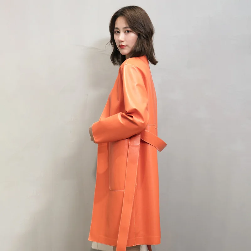 Tajiyane/весенне осеннее пальто из овечьей кожи куртка натуральной корейские модные