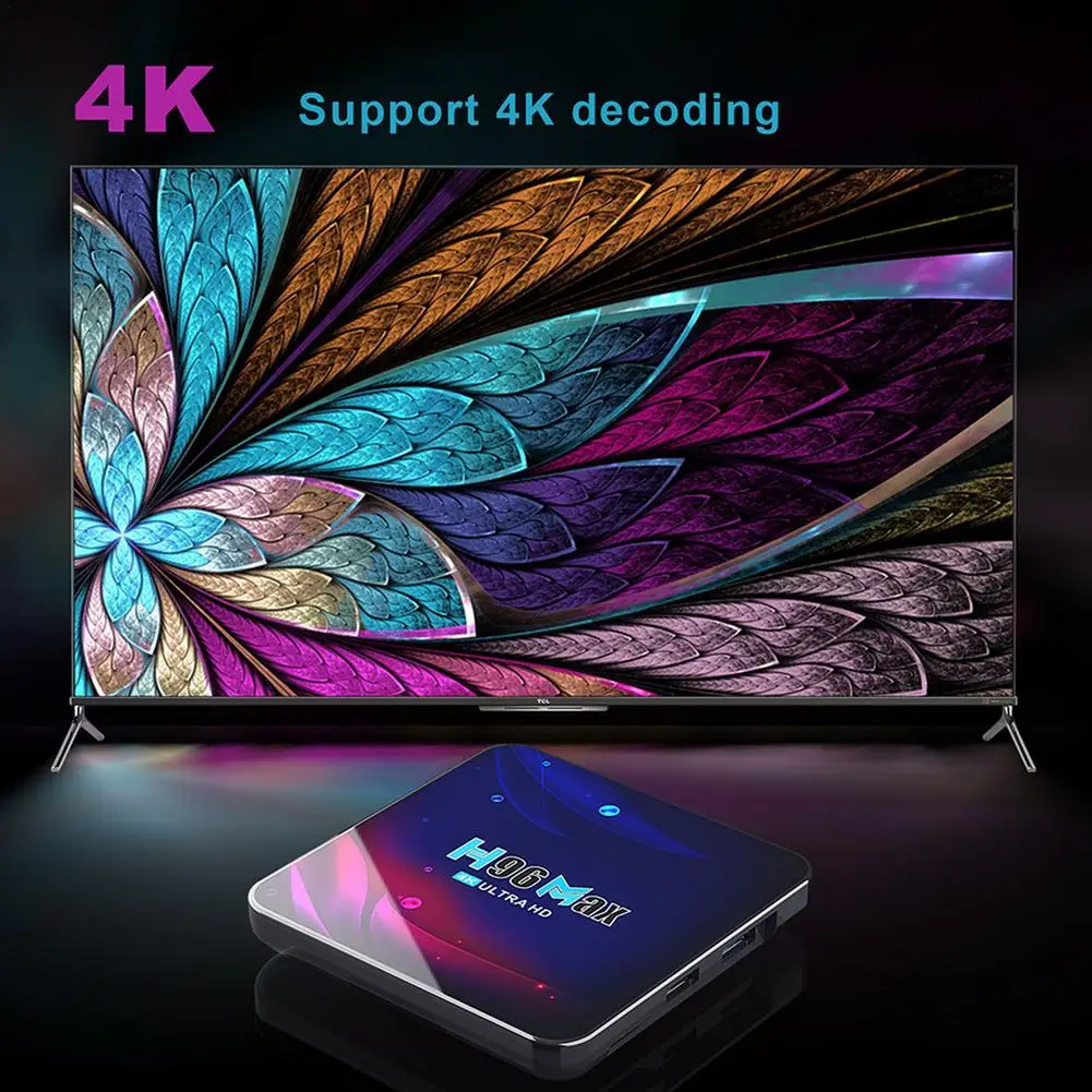 Android 11.0 H96 MAXV11 Media Player RK3188 Mali450 2.4G 5G Dual Wifi BT4.0 4K H.265 HD Set Top Box TV Support Youtube | Электроника