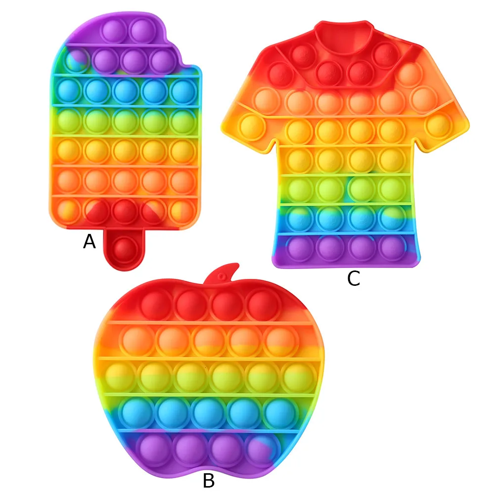 

Ice Cream Push Bubble Fidget Toys Squishy Stress Relief Autism Needs Anti-stress Toys for Adult Children антистресс попит