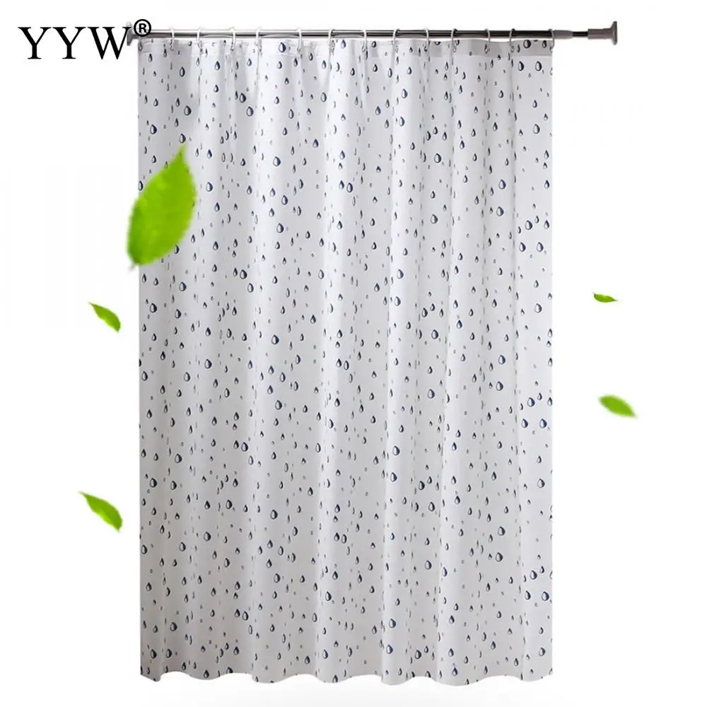 Белая занавеска для душа Водонепроницаемая 3d большая s экраны ванной полиэфирная
