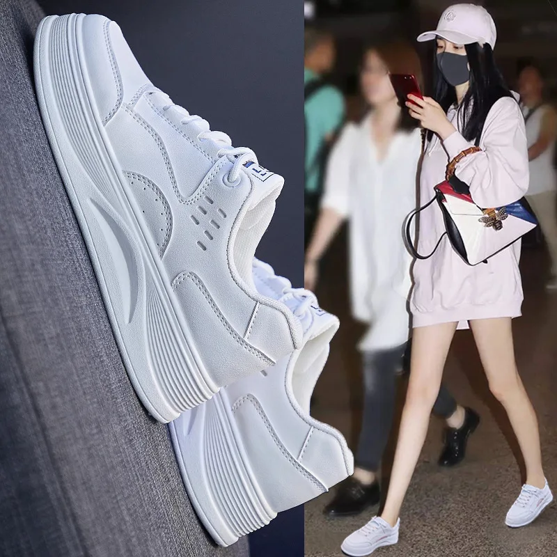 Fall 2021 new ins Korea based white shoe running sneakers breathable recreational shoe XQ806 increased female students