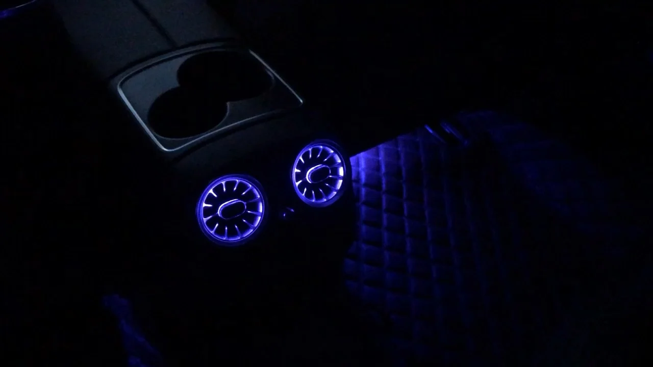 

Горячая Распродажа атмосфера салона автомобиля, неоновые светодиодные RGB-цвета, окружающий свет для Mercedes-Benz W205 X253