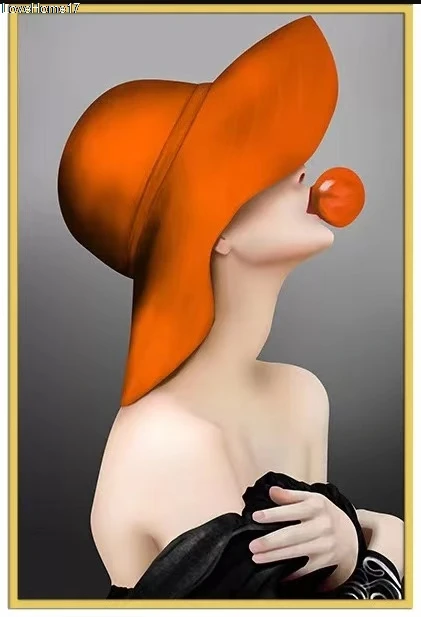 

Ladies Classic Modern Art Poster Women Popular Fashion Frameless Photos Home Decoration Canvas Oil Painting