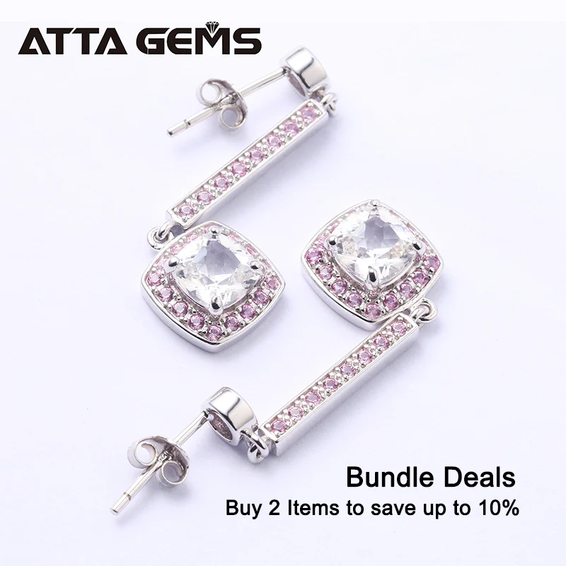 Серьги капельки из стерлингового серебра с белым сапфиром Для Женщин Модные