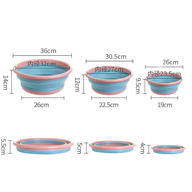 

Portable Retractable Washbasin Basin Collapsible Travel Fishing Car Wash Bucket Bathroom Laundry Home Kitchen Washing Tool