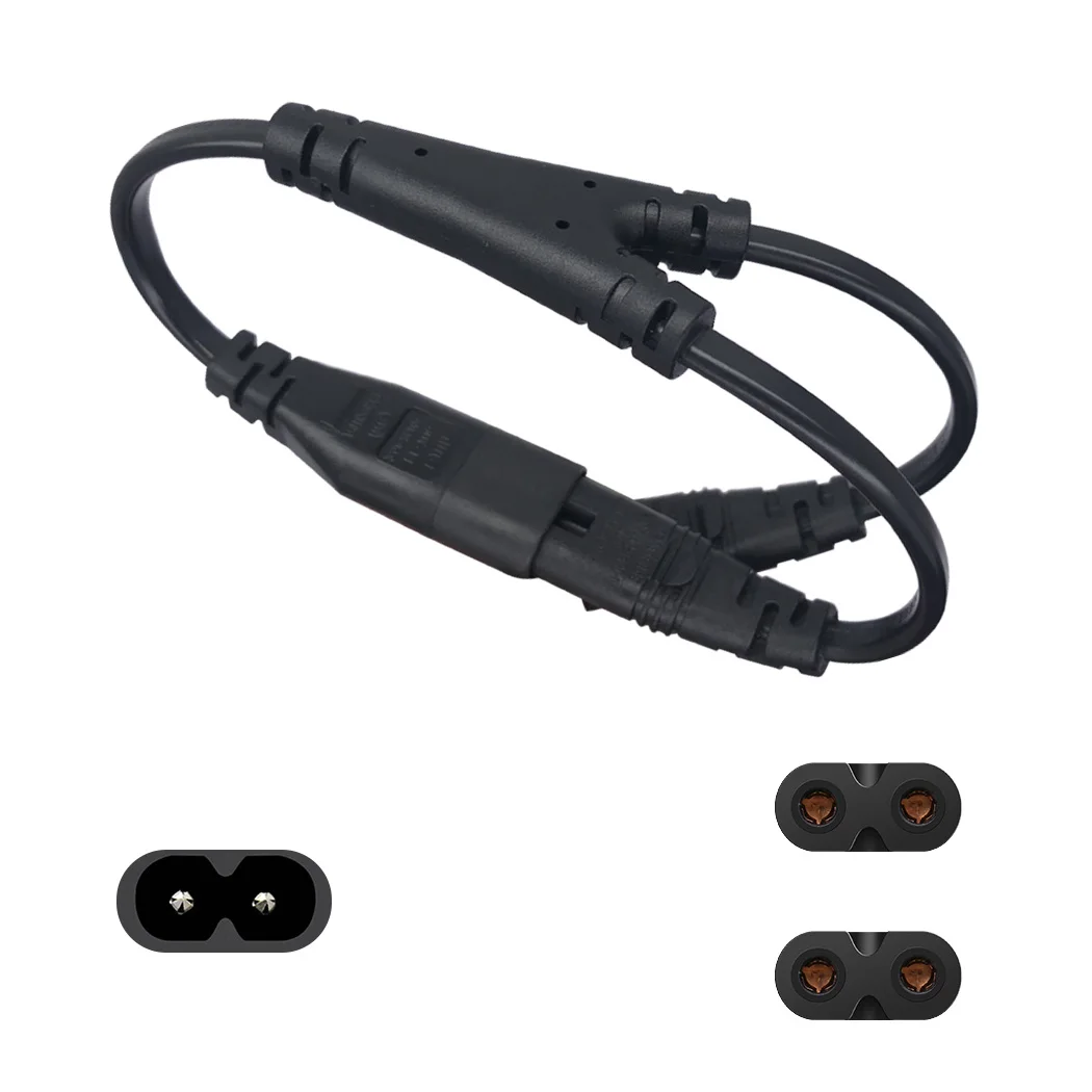 Кабель питания переменного тока IEC320 C8-2 шт. Y-образный разделительный кабель c8 с 2