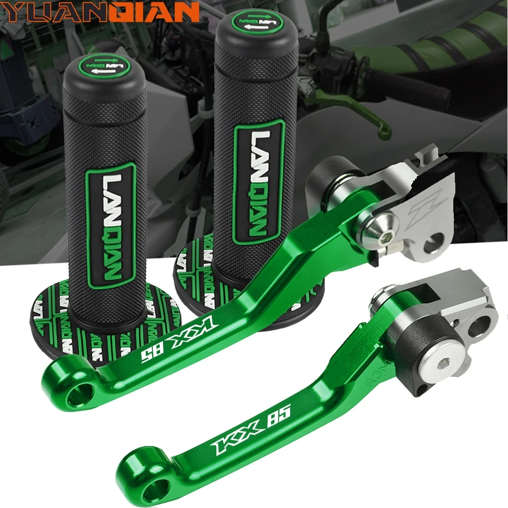 

For KX85 Dirt Bike Motorcoss Brake Clutch Levers handle bar grip KX 85 2001-2018 2002 2003 2004 2005 2006 2007 2008 2009 2010