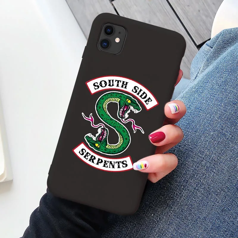

American TV Riverdale Southside Serpents Phone Case For iPhone 12 13 XR X XS 11 Pro MAX 7 8 6s Plus SE2020 Soft Silicone Cover