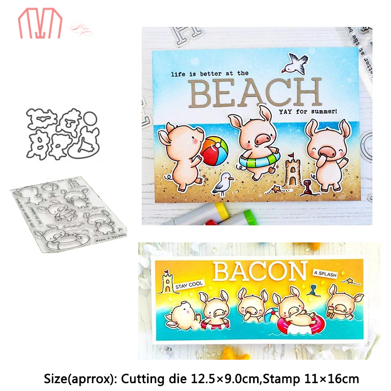 

Металлические штампы-трафареты Mai Lovely Pig, штамп для скрапбукинга «сделай сам», фотоальбом, декоративное тиснение «сделай сам», бумажная карт...