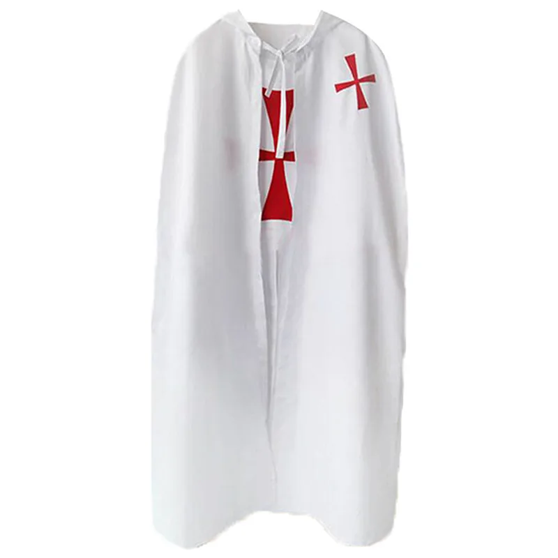 Мужские средневековые Рыцари Templar христовый крестовый воин плащ косплей костюмы