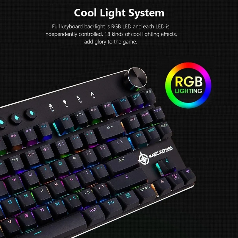 Механическая игровая клавиатура MAGIC-REFINER MK11 проводная USB и беспроводная BT 3 0 RGB