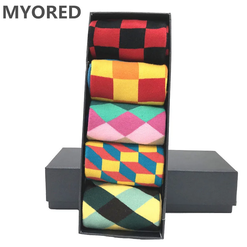 

5 пар/партия, мужские хлопковые носки MYORED