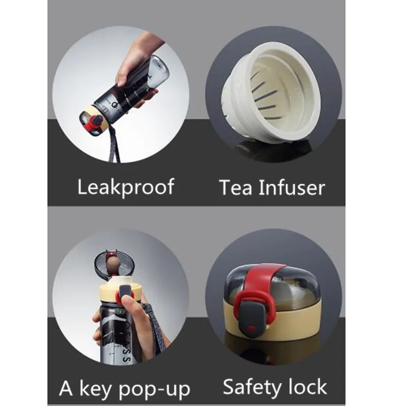 

500ml Portable Water Bottles Tritan Sport Drinking Bottle Outdoor Camping Cycling Hiking Sports Shaker Bottles BPA Free