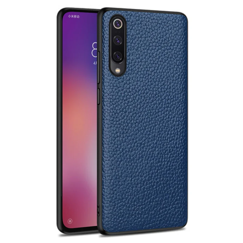 Blue Чехол для телефона для Xiao mi Red mi Примечание 7 5 6 8 Pro 6A 7A mi 9T 8 se A1 A2 A3 Lite чехол mi x 2S 3 S Max 3 Y3 Poco F1 Litchi текстурный чехол - Цвет: Blue